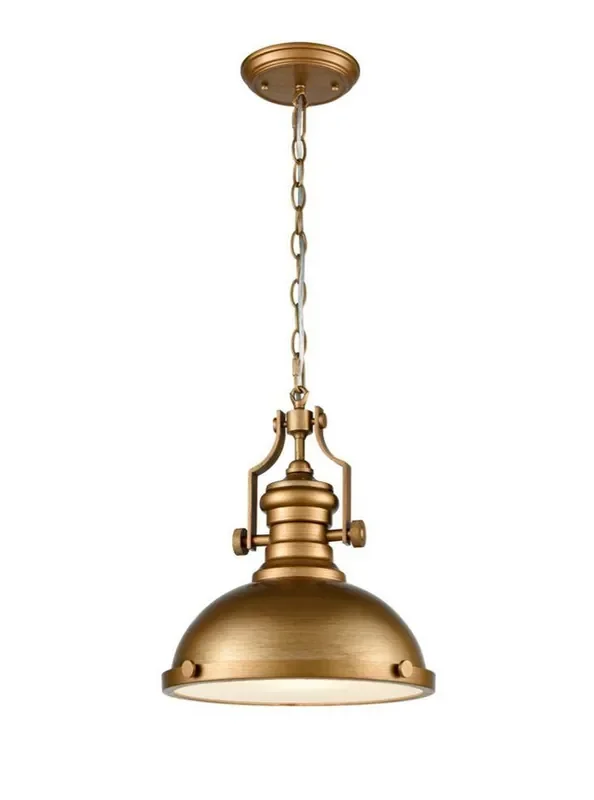 Vista Antique Gold with Clear Glass Pendant Light