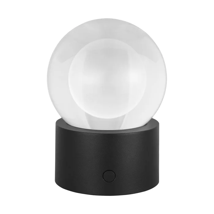 Visual Comfort Modern SLTB27427B Mina Accent Rechargeable Table Lamp by Sean Lavin, Black