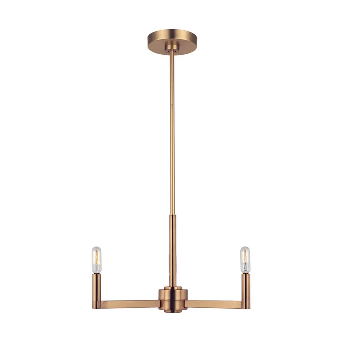 Visual Comfort Studio 3164203EN-848 Fullton LED Chandelier, Satin Brass