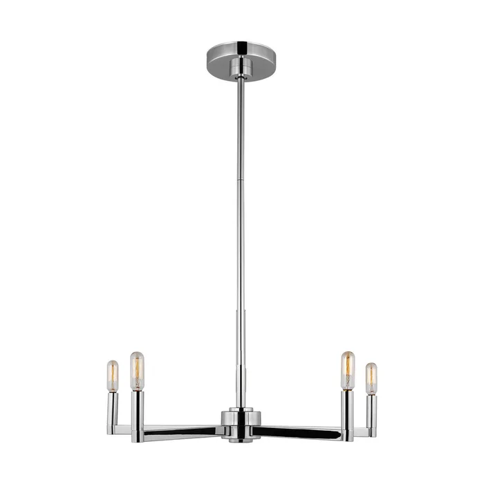 Visual Comfort Studio 3164205-05 Fullton Five Light Chandelier, Chrome