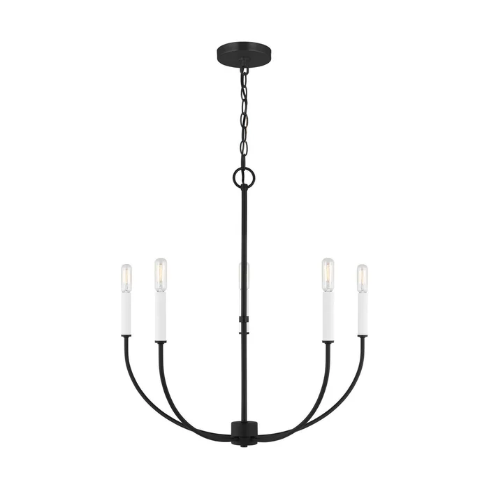 Visual Comfort Studio 3167105-112 Greenwich Five Light Chandelier, Midnight Black