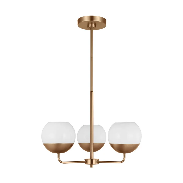 Visual Comfort Studio 3168103EN3-848 Alvin LED Chandelier, Satin Brass
