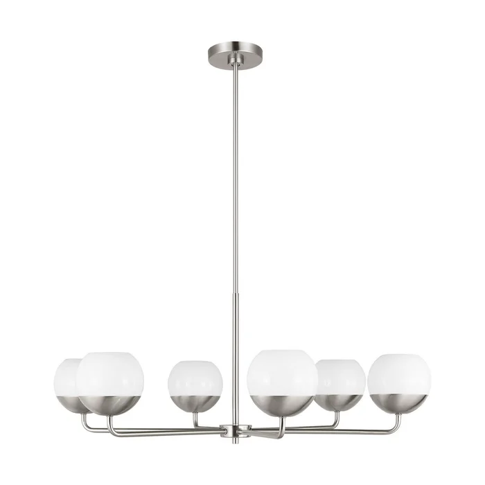 Visual Comfort Studio 3168106EN3-962 Alvin LED Chandelier, Brushed Nickel
