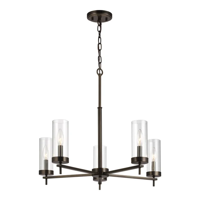 Visual Comfort Studio 3190305-778 Zire Five Light Chandelier, Brushed Oil Rubbed Bronze