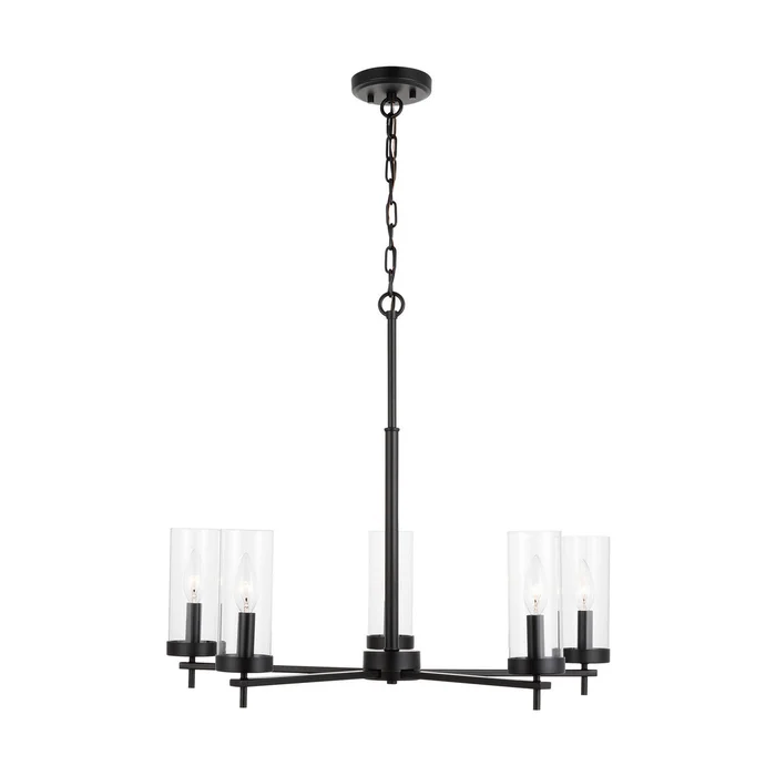 Visual Comfort Studio 3190305EN-112 Zire Five Light Chandelier, Midnight Black