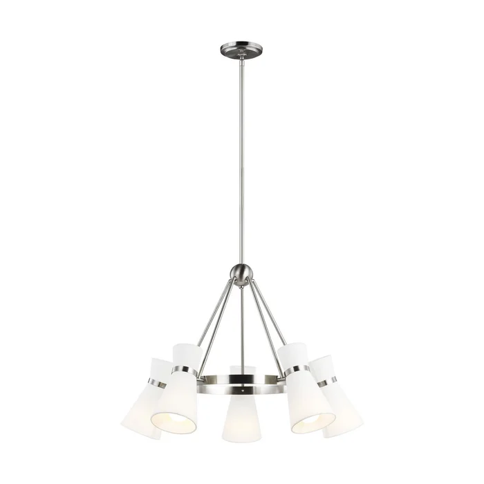 Visual Comfort Studio 3190505-962 Clark Five Light Chandelier, Brushed Nickel (Discontinued)