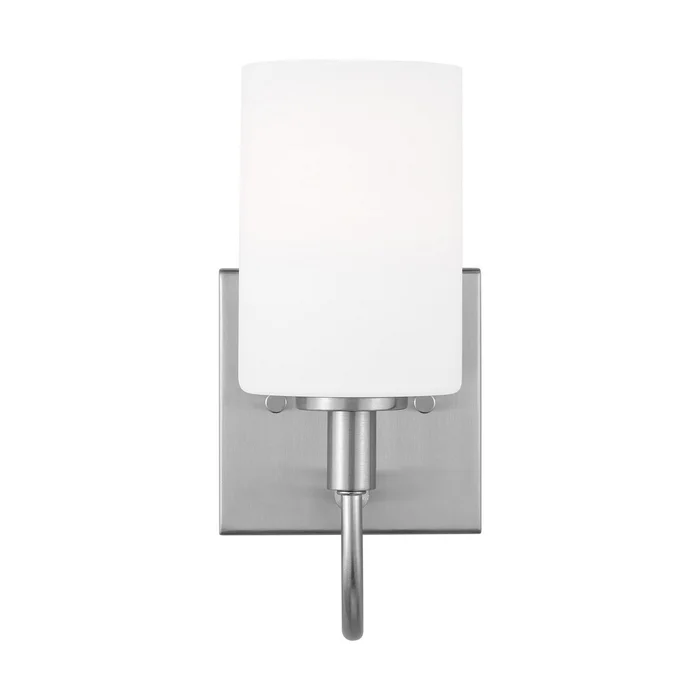 Visual Comfort Studio 4157101-962 Oak Moore One Light Bath Vanity, Brushed Nickel