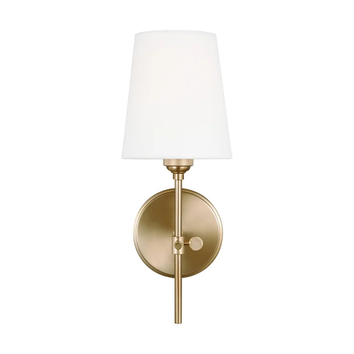 Visual Comfort Studio 4187201-848 Baker One Light Wall / Bath Sconce, Satin Brass