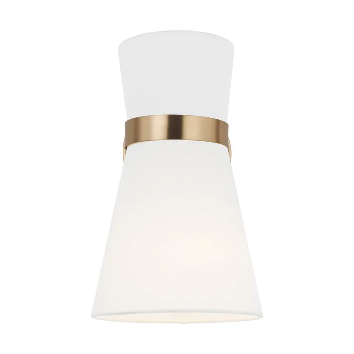 Visual Comfort Studio 4190501EN3-848 Clark One Light Wall / Bath Sconce, Satin Brass