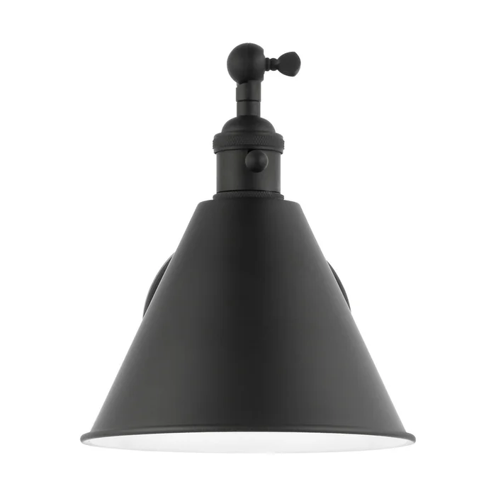 Visual Comfort Studio 4198101EN3-112 Salem One Light Wall Sconce, Midnight Black