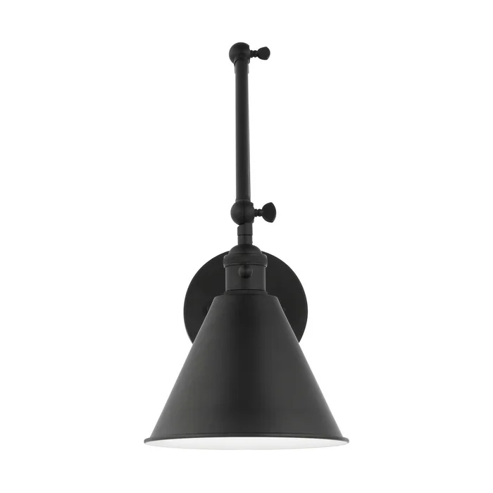 Visual Comfort Studio 4298101EN3-112 Salem One Light Wall Sconce, Midnight Black