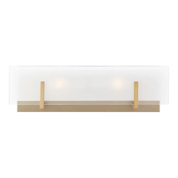 Visual Comfort Studio 4430802-848 Syll Two Light Wall / Bath, Satin Brass