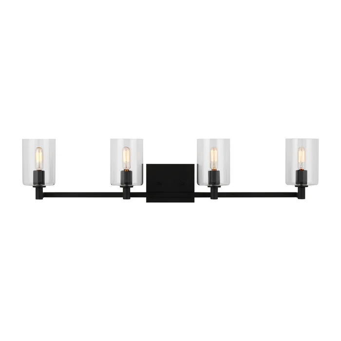 Visual Comfort Studio 4464204EN-112 Fullton LED Bath Wall Sconce, Midnight Black