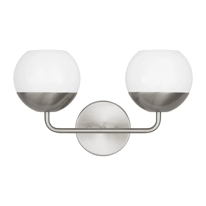 Visual Comfort Studio 4468102-962 Alvin Two Light Bath Vanity, Brushed Nickel