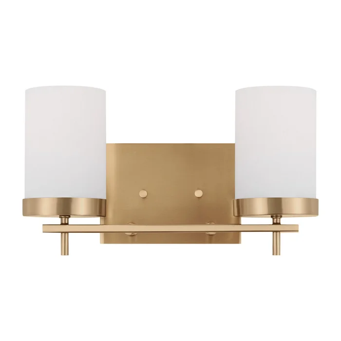 Visual Comfort Studio 4490302-848 Zire Two Light Bath, Satin Brass