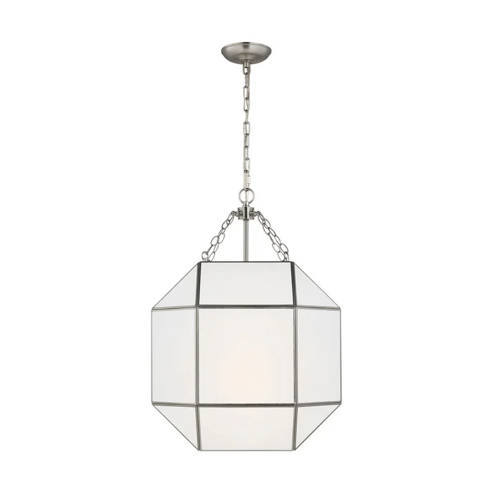 Visual Comfort Studio 5279453-962 Morrison Three Light Lantern, Brushed Nickel