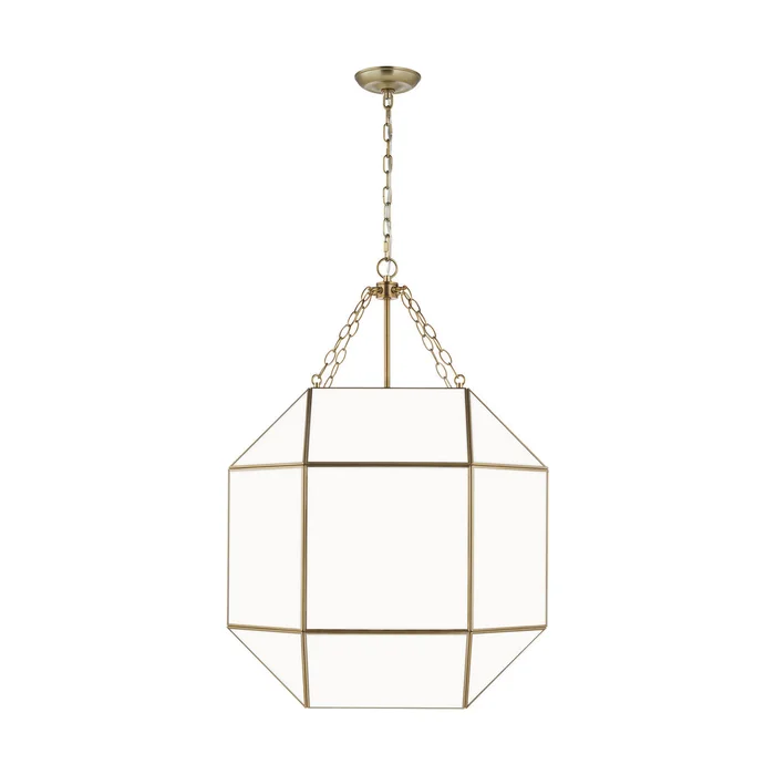 Visual Comfort Studio 5279454-848 Morrison Four Light Lantern, Satin Brass