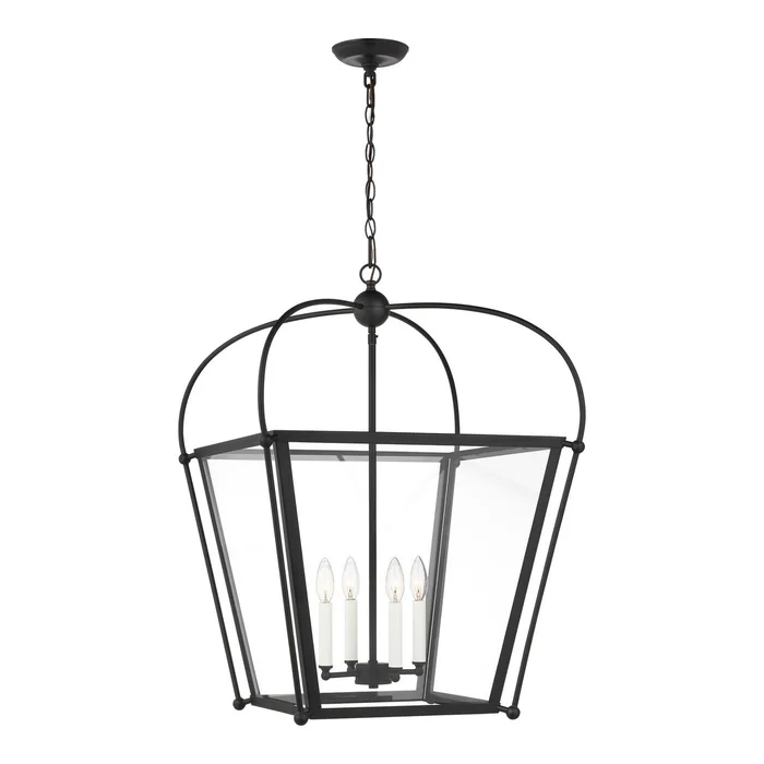 Visual Comfort Studio 5291004-112 Charleston Four Light Foyer, Midnight Black