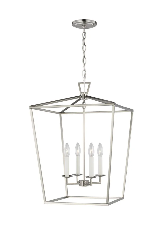 Visual Comfort Studio 5392604EN-962 Dianna Four Light Lantern, Brushed Nickel