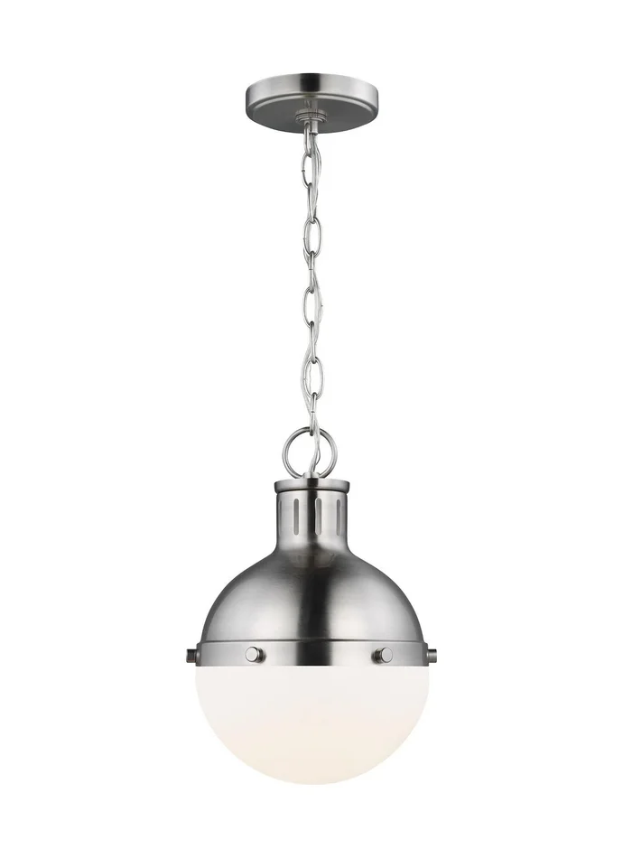 Visual Comfort Studio 6177101-962 Hanks One Light Mini Pendant, Brushed Nickel