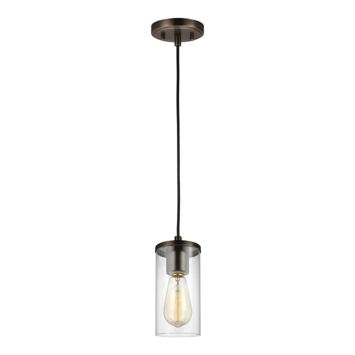 Visual Comfort Studio 6190301-778 Zire One Light Mini-Pendant, Brushed Oil Rubbed Bronze