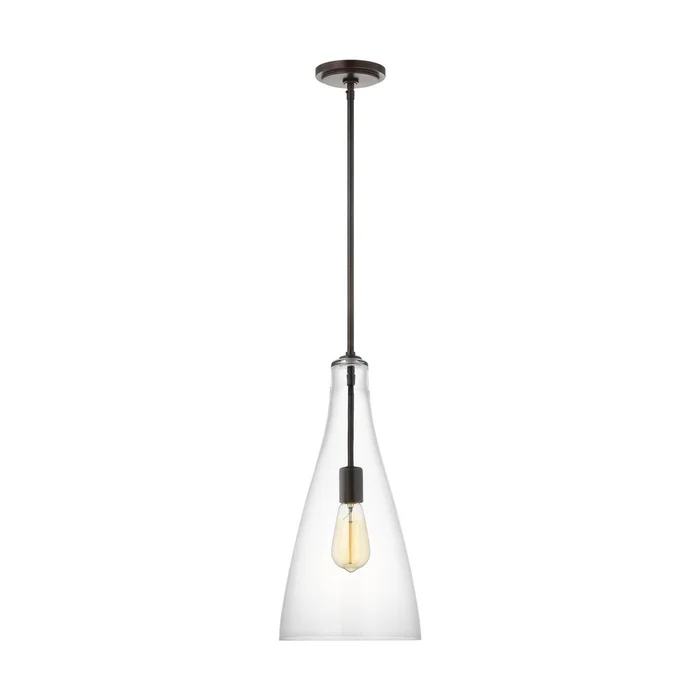 Visual Comfort Studio 6537001-710 Arilda One Light Pendant, Bronze