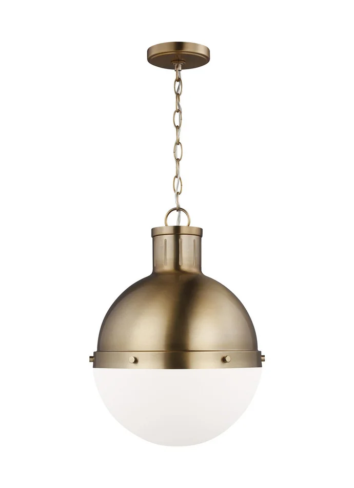 Visual Comfort Studio 6577101EN3-848 Hanks One Light Pendant, Satin Brass