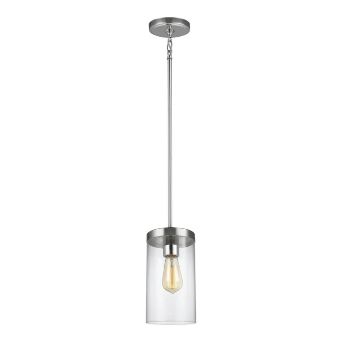 Visual Comfort Studio 6590301-05 Zire One Light Pendant, Chrome