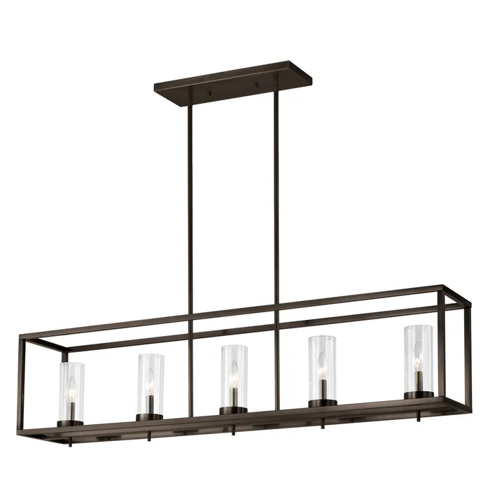 Visual Comfort Studio 6690305EN-778 Zire Five Light Island Pendant, Brushed Oil Rubbed Bronze
