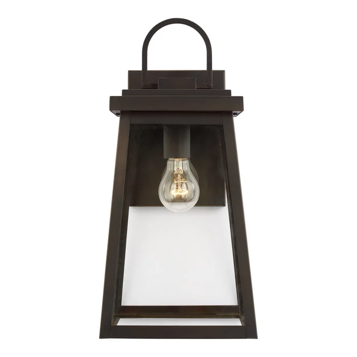 Visual Comfort Studio 8748401-71 Founders One Light Outdoor Wall Lantern, Antique Bronze