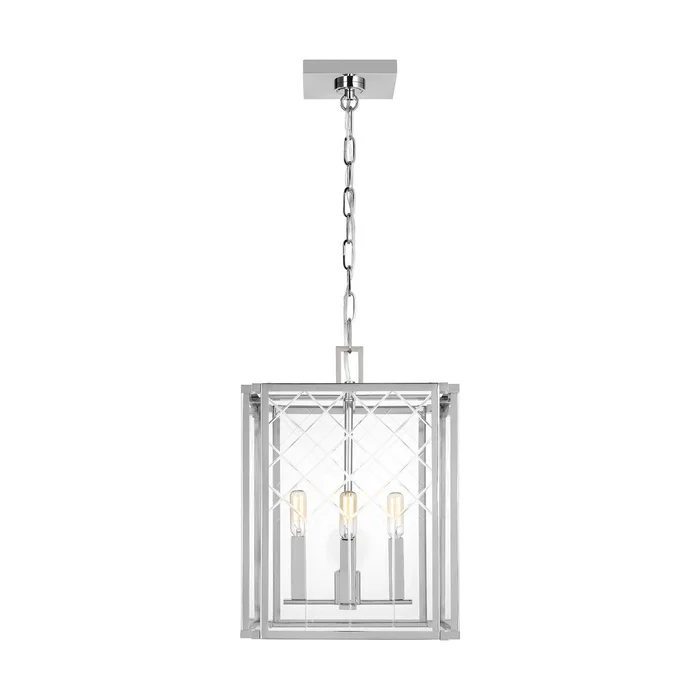 Visual Comfort Studio AC1134PN Erro Four Light Pendant, Polished Nickel