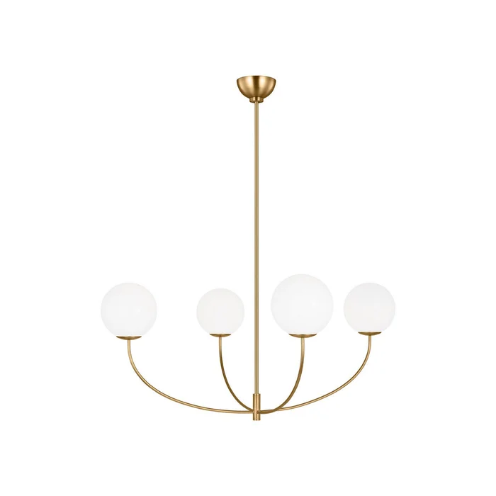 Visual Comfort Studio AEC1124BBS Galassia Four Light Chandelier, Burnished Brass (Discontinued)