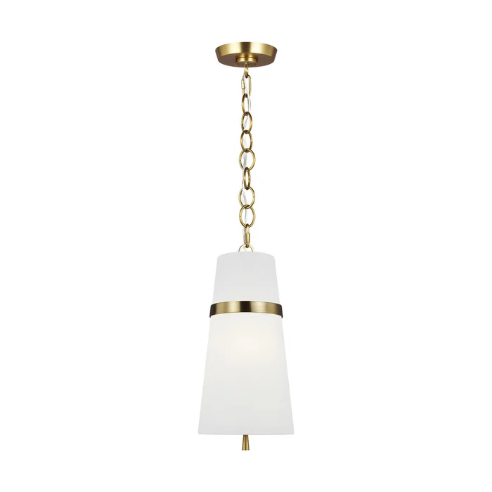 Visual Comfort Studio AP1161BBS Cordtlandt One Light Pendant, Burnished Brass