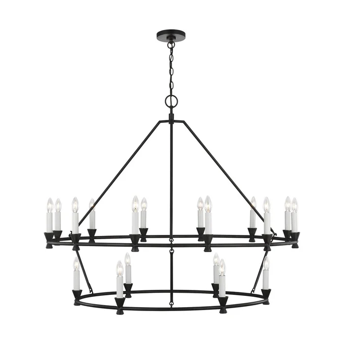 Visual Comfort Studio CC11818AI Keystone 18 Light Chandelier, Aged Iron