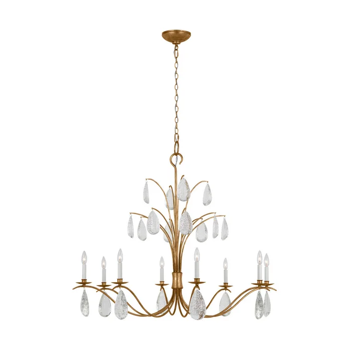 Visual Comfort Studio CC1598ADB Shannon Eight Light Chandelier, Antique Gild