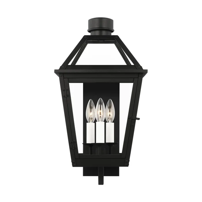 Visual Comfort Studio CO1383TXB Hyannis Three Light Wall Lantern, Textured Black