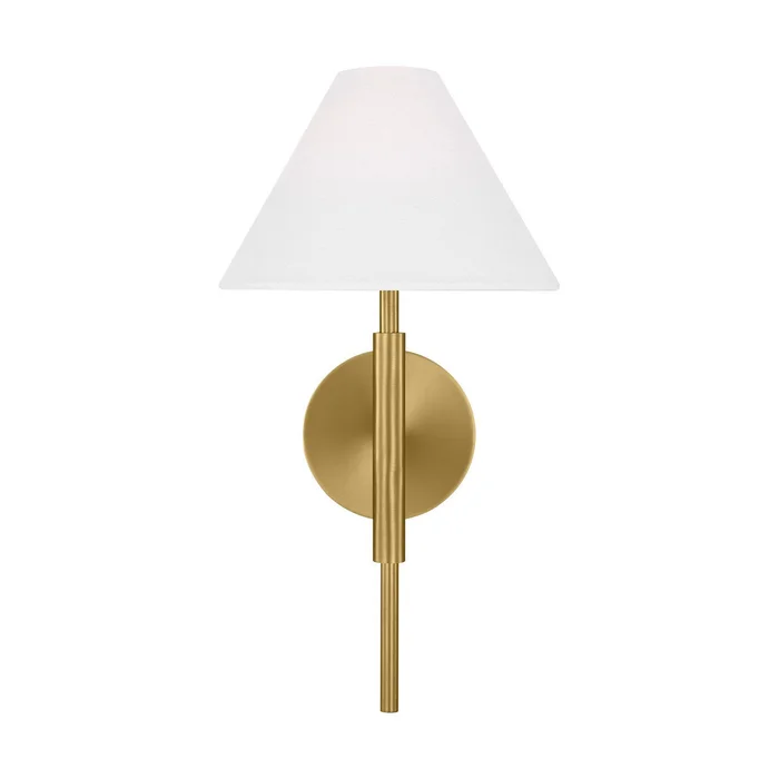 Visual Comfort Studio DJW1011SB Porteau One Light Bath Vanity, Satin Brass