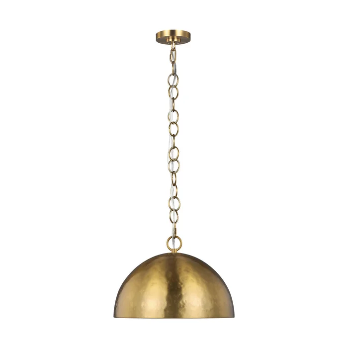 Visual Comfort Studio EP1241BBS Whare One Light Pendant, Burnished Brass