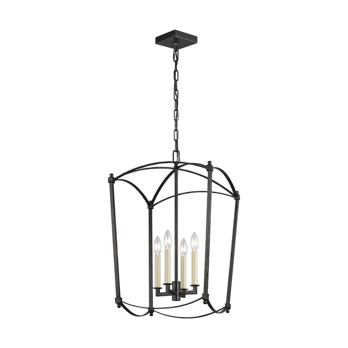 Visual Comfort Studio F3322/4SMS Thayer Four Light Lantern, Smith Steel