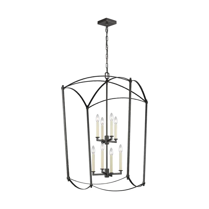 Visual Comfort Studio F3324/8SMS Thayer Eight Light Lantern, Smith Steel
