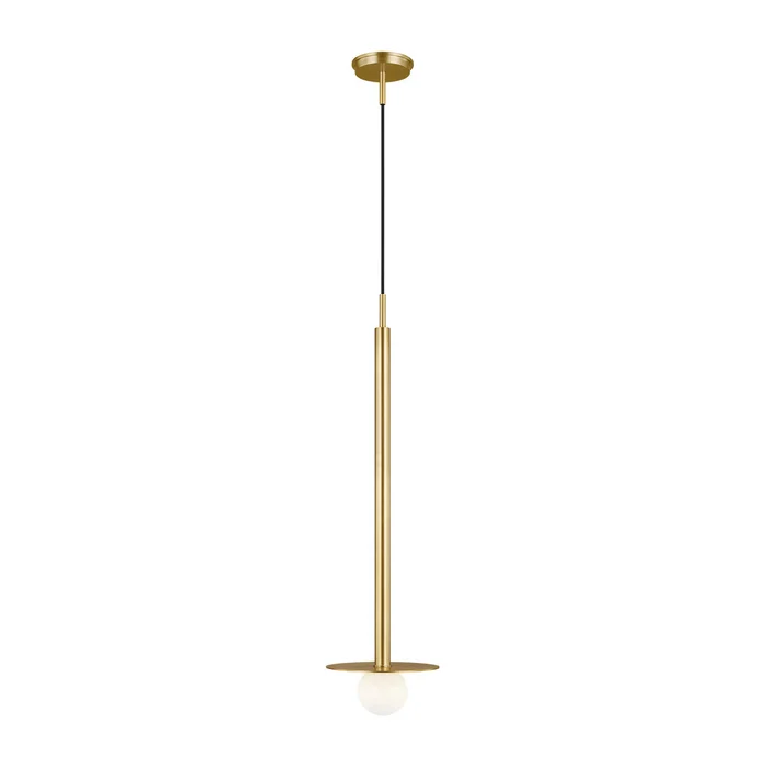 Visual Comfort Studio KP1011BBS Nodes One Light Pendant, Burnished Brass