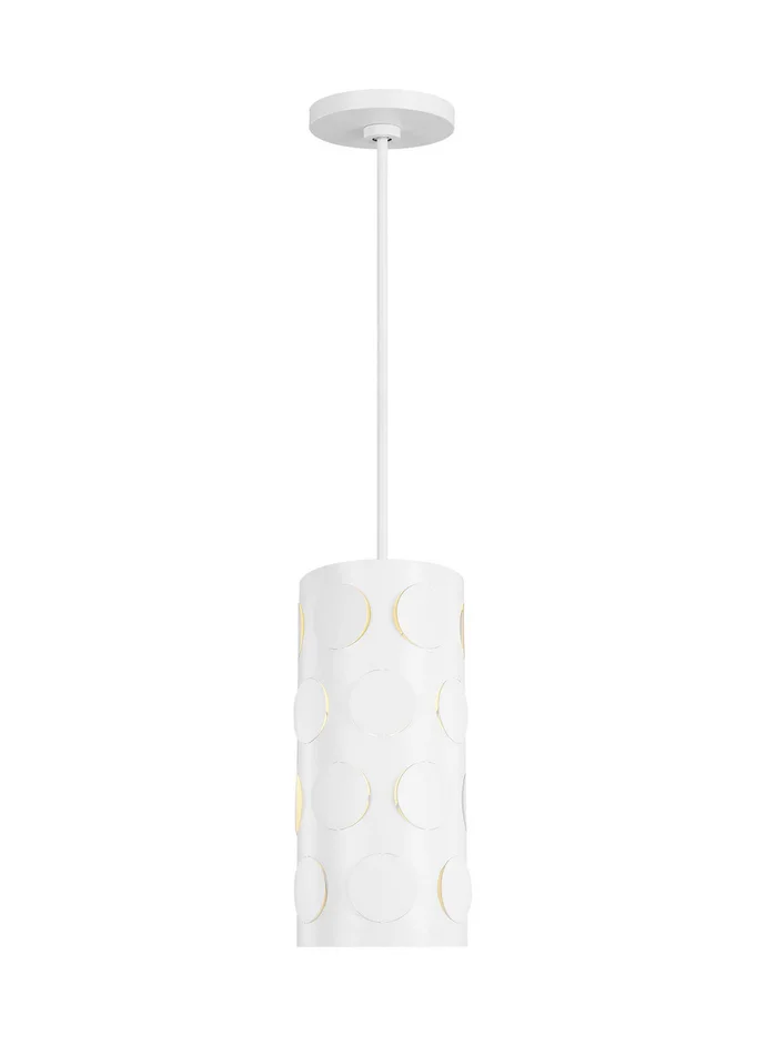 Visual Comfort Studio KSP1011MWT Dottie One Light Pendant, Matte White