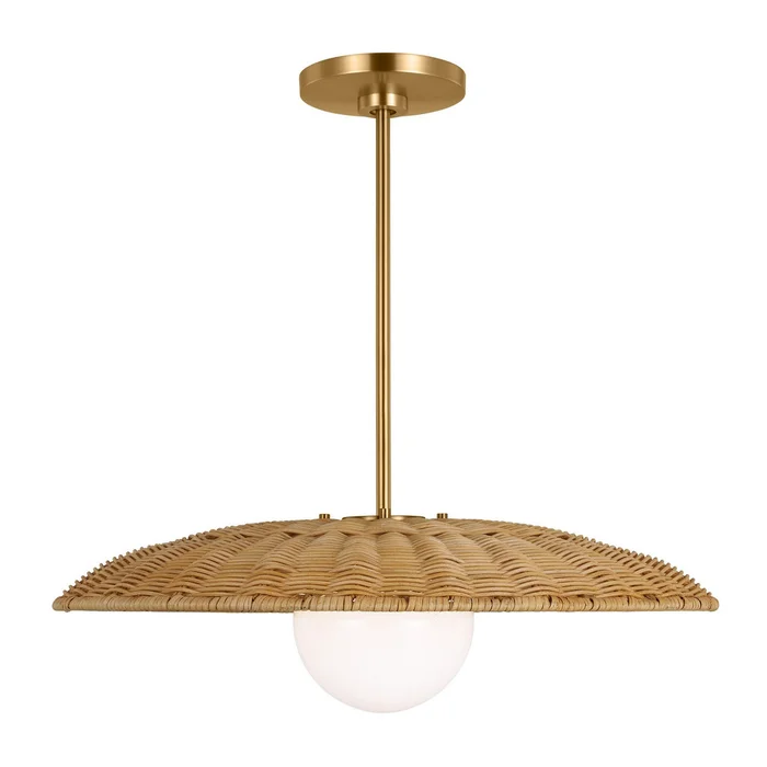 Visual Comfort Studio KSP1101BBS Mari One Light Pendant, Burnished Brass