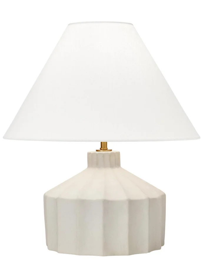 Visual Comfort Studio KT1331MC1 Veneto One Light Table Lamp, Matte Concrete