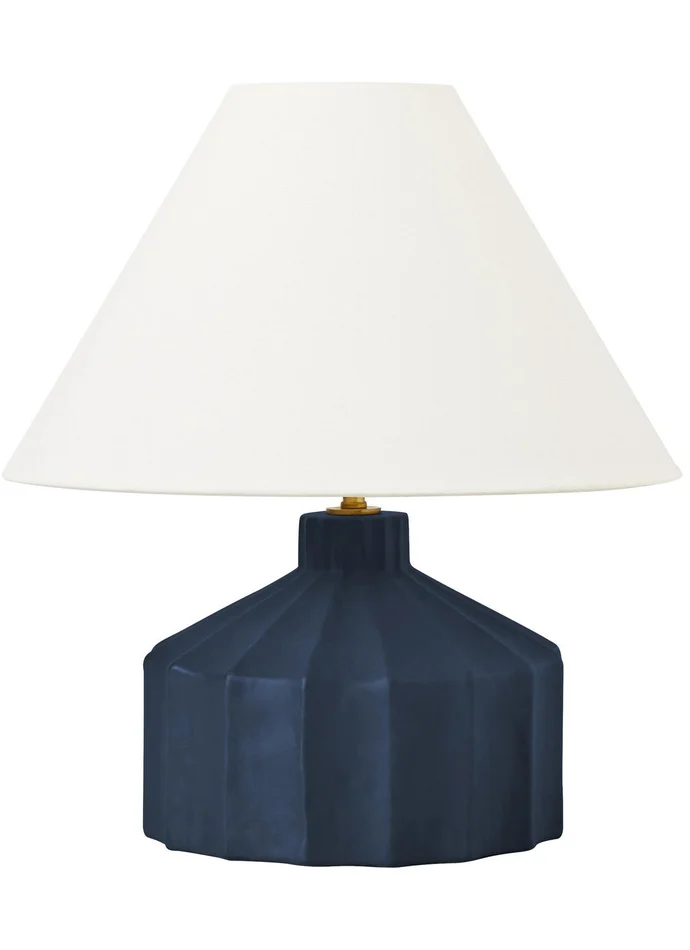 Visual Comfort Studio KT1331MMBW1 Veneto One Light Table Lamp, Matte Medium Blue Wash