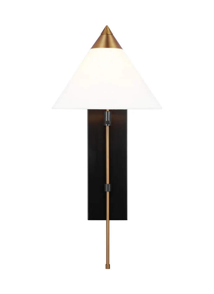 Visual Comfort Studio KWL1121BBSBNZ Franklin One Light Wall Sconce, Burnished Brass and Deep Bronze