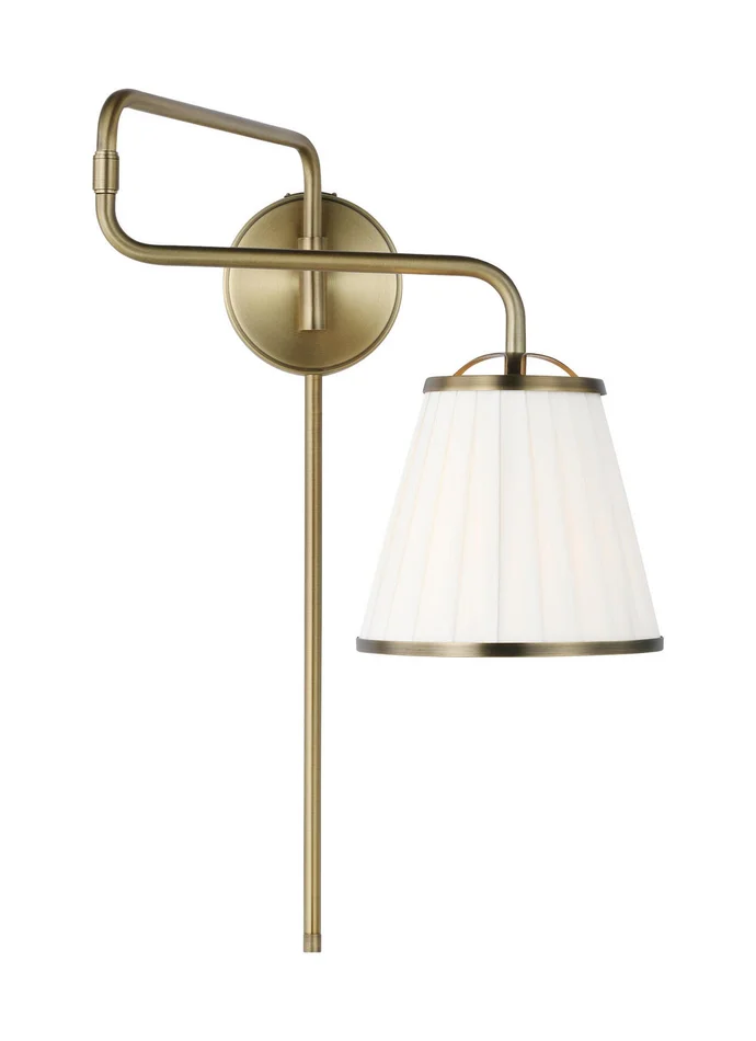 Visual Comfort Studio LW1081TWB Esther One Light Wall Sconce, Time Worn Brass