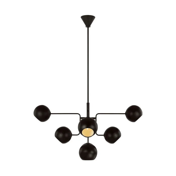 Visual Comfort Studio LXC1018AI Chaumont Eight Light Chandelier, Aged Iron