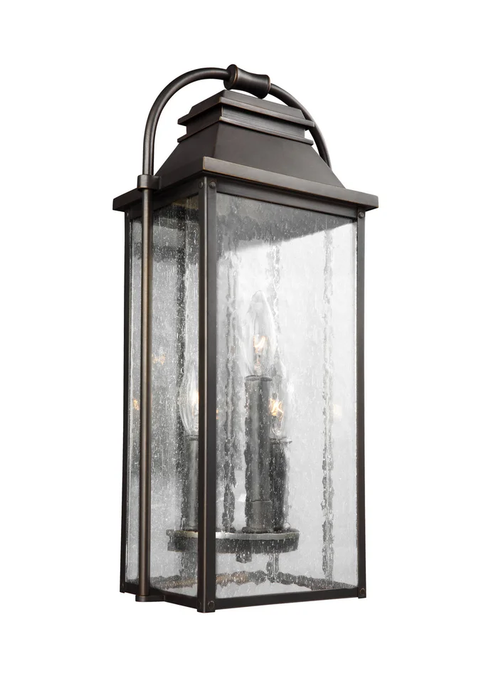 Visual Comfort Studio OL13200ANBZ Wellsworth Three Light Lantern, Antique Bronze