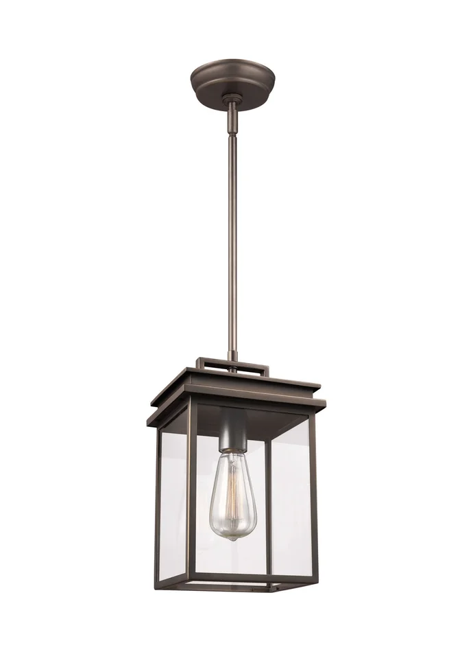 Visual Comfort Studio OL13609ANBZ Glenview One Light Outdoor Pendant, Antique Bronze